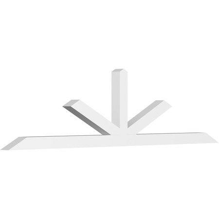 Ekena Millwork Saratoga Architectural Grade PVC Gable Bracket, 108"W x 27"H x 4"D x 4"F, 6/12 Pitch GBP108X27X0404SAR00